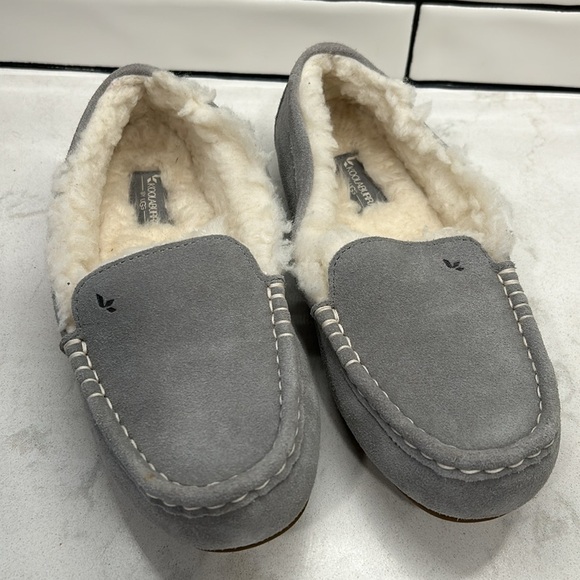 Koolaburra by UGG Lezly Wild Dove Gray Womens Suede Faux Fur Moccasin Slippers - Picture 6 of 16